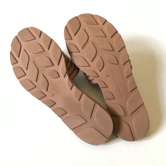 Gianvito Rossi Ottavia Leather Slides Sandals Womens 41.5 11.5 Beige Tan Leather - Picture 9 of 12
